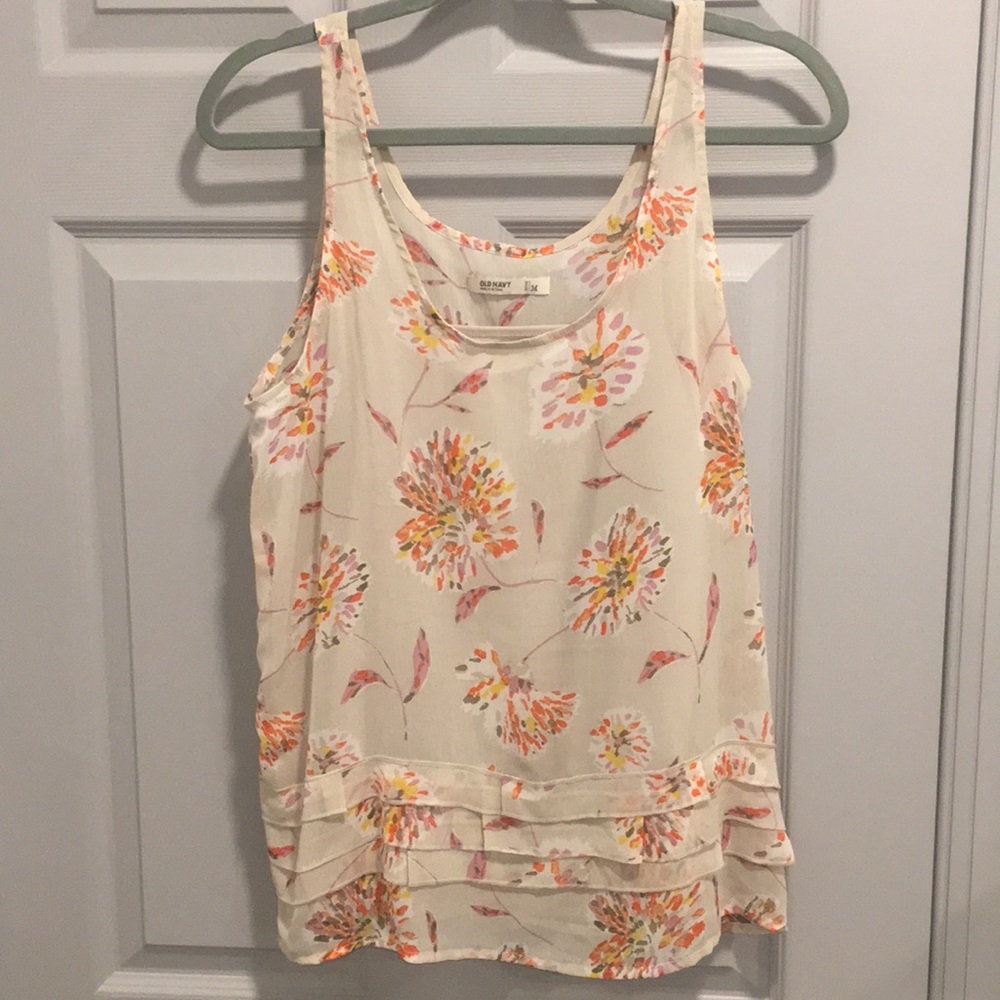 Sheer Ruffle Tank Top